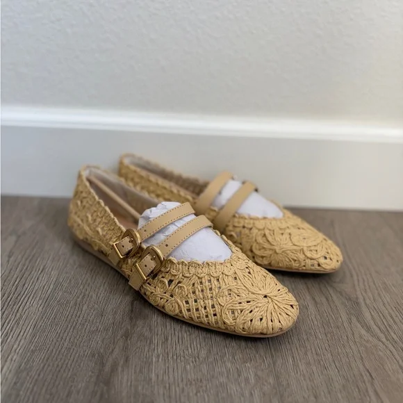 Dolce Vita Baylee Sunflower macrame flats ballet - Picture 2 of 8